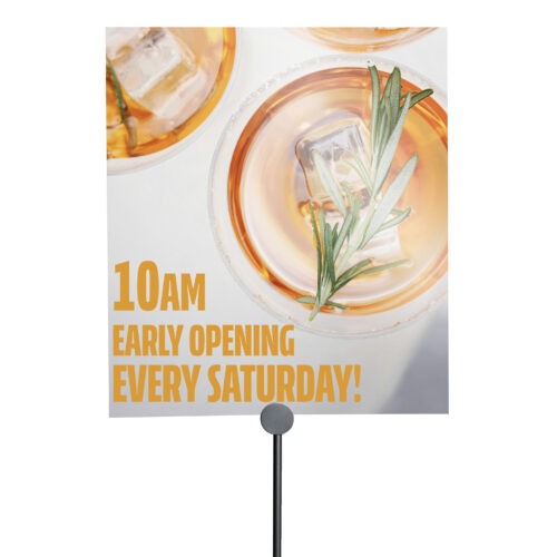Pedestal stand sign holder-solid panel - Image 2