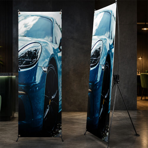 Banner Stand Tripod 800mm w x 1800mm h/600mm w x 1600mm h