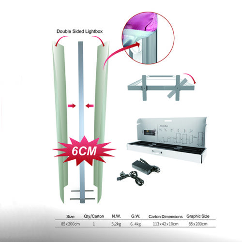 Korekt BOSS Double Sided SEG Light box Kit 85cmW x 200cmH - Image 3