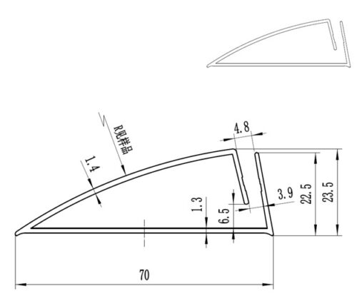 Tabletop Sign Holder 74mm Wide Wedge - Image 4